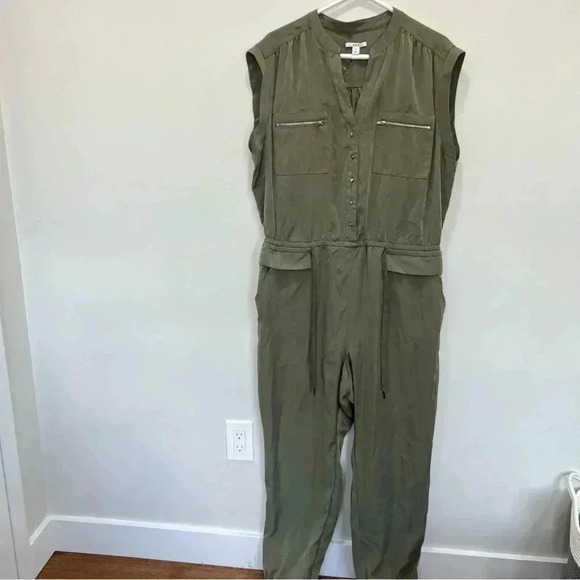 Bar III Jumpsuit Green Olive Utility Sz XXL - Picture 10 of 12